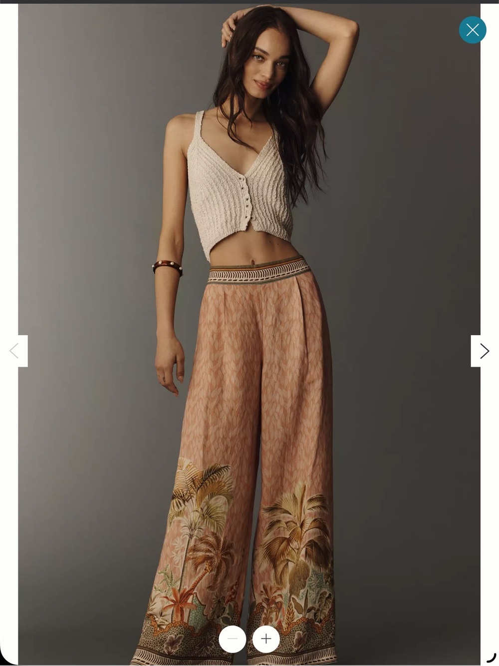 Anthropologie Ranna Gill Printed Pull-On Pant